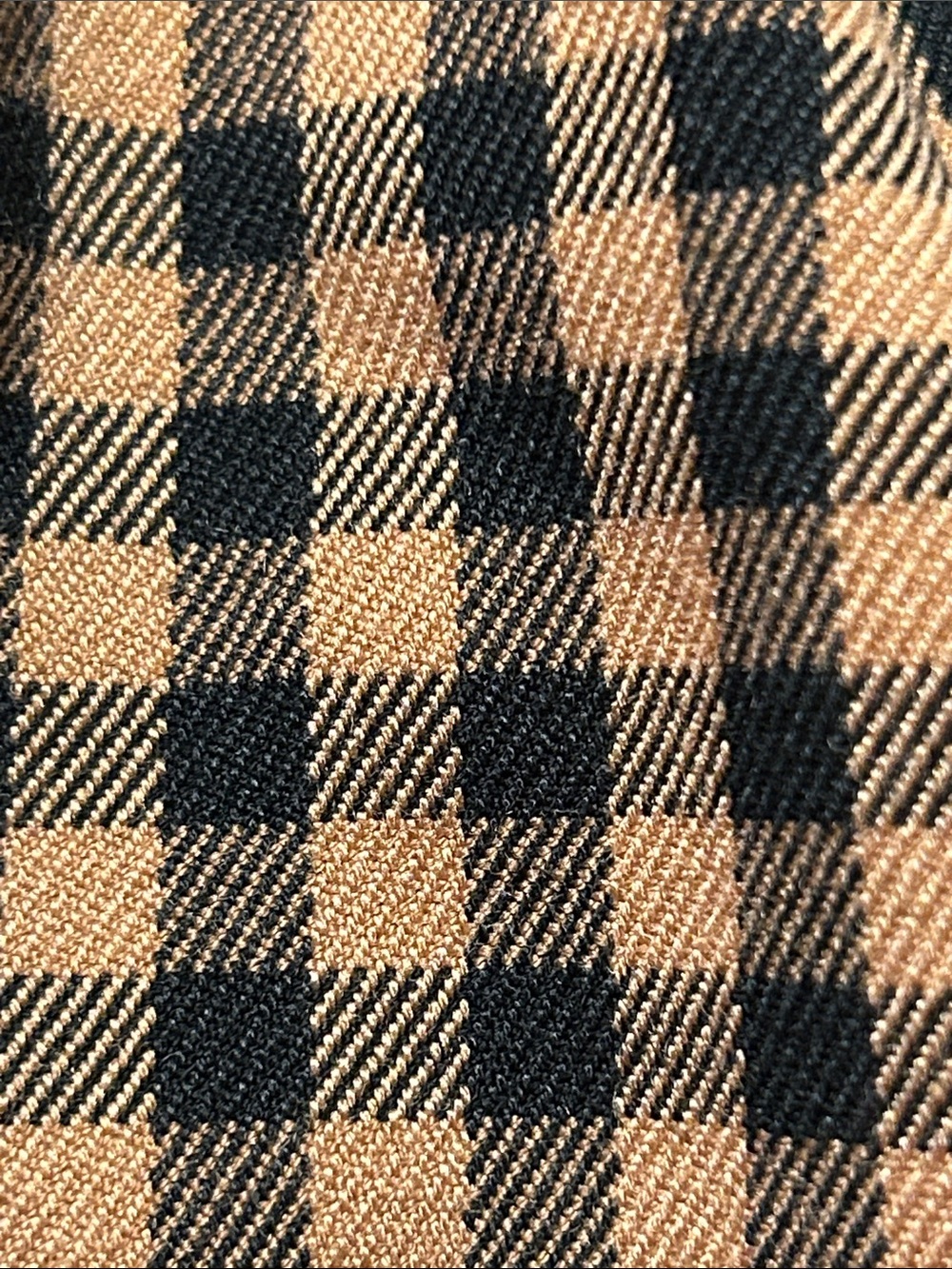 đ©BRIXTON High-Waist Gingham Plaid Shorts in Tan and Black size 26 GUC - Picture 7 of 10